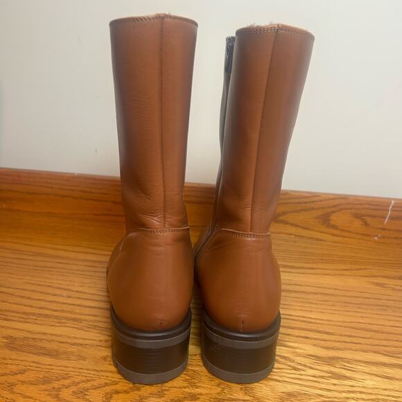 Lamica Women's Leather Boots Size 10 European Size 41 Zipper Rubber Sole - Picture 3 of 11